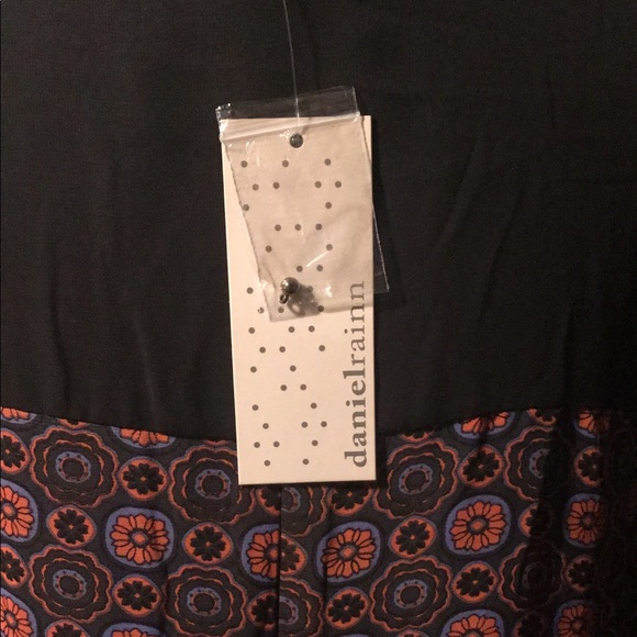 NWT Daniel Rainn Rolled Sleeve Print Dress Large - Picture 5 of 6